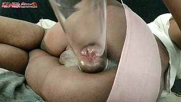 *MEMBERS ONLY* [FULL SCENE] Prison Boy In Skirt Plumps His Asshole Before Close-up Deep Dildo Session - Starring DJ ButtPussy