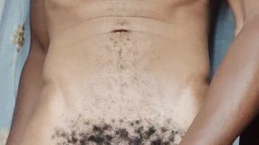 Big Cock Man Moans While Cum Spreads on Face and Ass