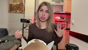 dinner date with me: cozy kitchen talk & eating (gfe)