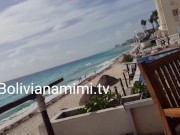 Vamos a tomar desayuno😜... mostrando mi conchita en el restaurante😁