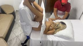 My Wife is Checked by the Gynecologist Doctor but I think He is Fucking Her Next to Me and my Wife