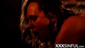 Passionate cock sucking turns into pounding with creampie