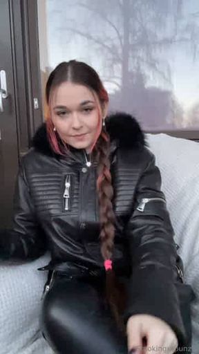 Smoking in leather