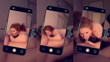 Smooth Sexy redhead gags