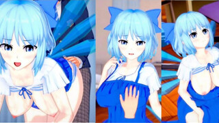 [Hentai Game Koikatsu! ]Have sex with Touhou Big tits Cirno. 3DCG Erotic Anime Video.