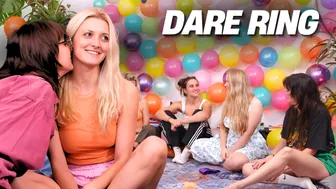 Gigi Max and five babes play truth or dare leading to lesbian group sex