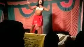 Desi bhabhi dances nude on stage in public