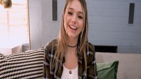 ”Mia Kay lets her stepbrotehr touch her perky tits”