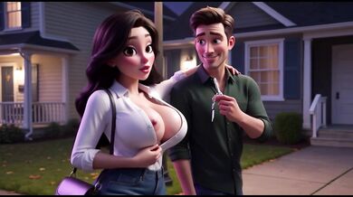 Curvy Stepmom Picks Up Her Stepson From College And They Have To Share The Same Bed Tonight (AI generated)