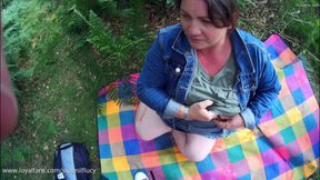 Big Titted Milf On My Knees Taking A Big Cum Load Over My Big Milf Tits