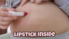 Lipstick Bellybutton Play – Intense Bellybutton Insertion Fetish – I Fuck My Own Navel with Lipstick – Deep Navel Teasing and Marking Fetish Video – Belly Button Fetish Close Up
