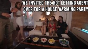 WE INVITED THE HOT BLONDE LETTING AGENT OVER FOR A HOUSE WARMING PARTY