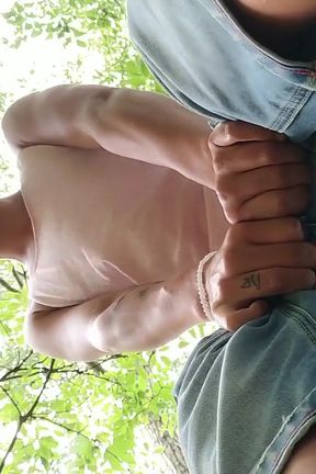 Fucking and Breeding Twink Outdoor - After Fuck He Shows Swollen Cum Oozing Hole
