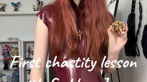 Chastity with Rubber Queen Goddess Jane