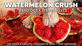 Barefoot & Striped Heels Watermelon Destruction | Toe Rings & Anklets | Smoothie Ending | Eva Fashka MP4 HD 1080p