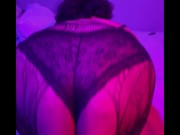 Sissy Crossdresser teasing big ass in lingerie