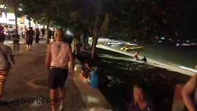 Pretty girls and transvestite at beach road in #pattaya, thailand december 2016