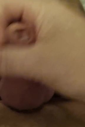 My Friend Lies in Bed Jerking off His Cock Until He Orgasms and He Comes