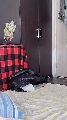 Amateur Wife Enjoys Trying on Clothes and Cutting Them.