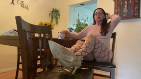 Pantyhose with lines mp4