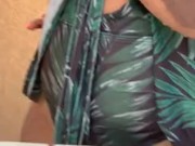Big tits in bathing suit
