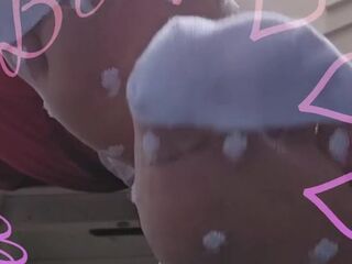 White see through nylon dot socks. You can see just enough ????