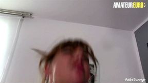 AMATEUR EURO Euro Slut Mathilde Takes Two Stiff Cocks In Hardcore MMF Threesome