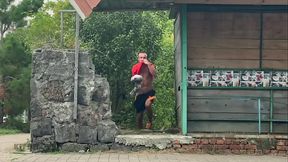 Hooligan wanker tore a young ass with his huge wild cock and cums a lot on her face