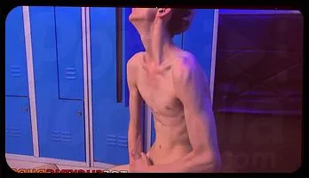 Kinky Blond Twink Strokes Hard Cock with Toe Fetish