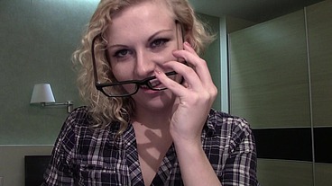 Attika Curly Haired Blonde & Tongue Piercing Webcam Chat SFW