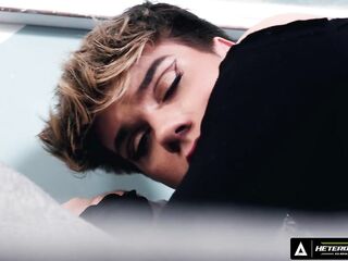 HETEROFLEXIBLE - Dom Muscle Dad Manuel Skye DESTROYS Femboy Jordan Lake's Holes! FULL SCENE