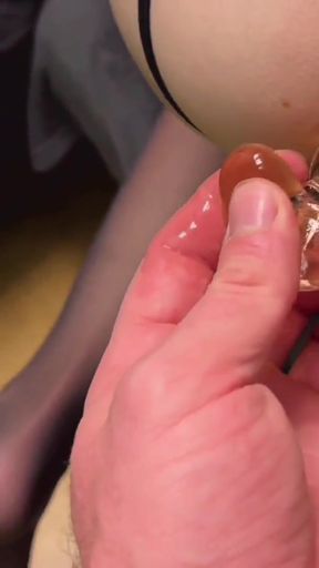 Emotional moment from "First Time Anal Sex after stretching with Glass Anal Plug and Beads"