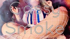 Smoke and Farts in Pink Fishnet Stockings 4K