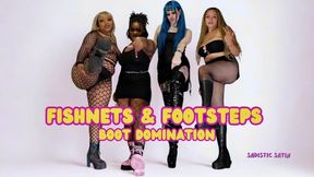 Fishnets & Footsteps : Group Boot Domination copy