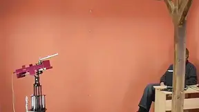 Skinniest girl gets whipped by spanking machine