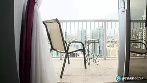 Hubby teaches blonde girl how to fuck and suck better