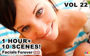 Facials forever compilation 10 facials from top web models over 1 hour - volume 22