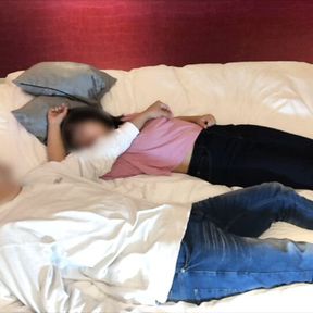 Passionate couple seeking each other&#039;s bodies at a hotel