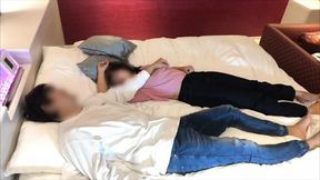Passionate couple seeking each other&#039;s bodies at a hotel