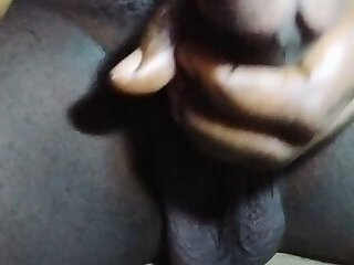 Dickmarley, horny wet black cock masturbating.