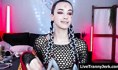 Watch this hot tranny get naughty live on cam with her live-in boyfriend
