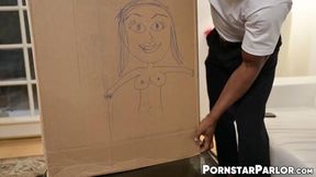 Stunning Babe Leya Falcon blows and rides black monster dick