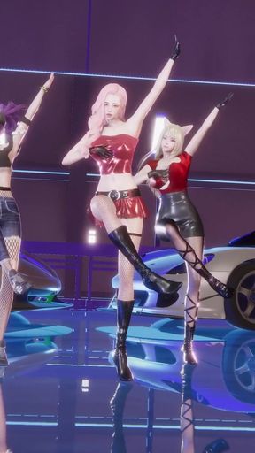 Epic moment from &quot;MMD BlackPink - Shut Down Ahri Seraphine Kaisa Evelynn Sexy Kpop Dance League of Legends KDA&quot;