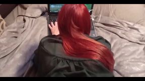 Fucked Doggystyle Cutie Girl While She Plays Wow