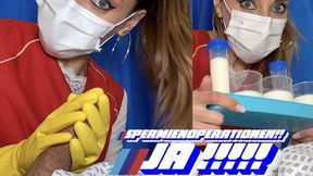 Spermienoperationen mit Gummihandschuhen PHONE SIZE