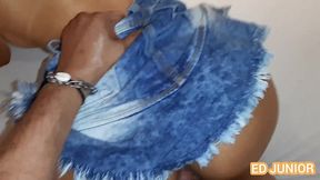 ed junior fode a shayenne samara de saia jeans e sem camisinha