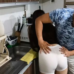 Slutty Cousin Fucking Her Favorite Cousin In The Kitchen 1-2