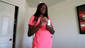 Nurse Paris Luv uses suppository & messy change
