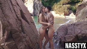NASSTYX Lusty Babe Ambar Lapiedra Having An Outdoor Beach Fuck