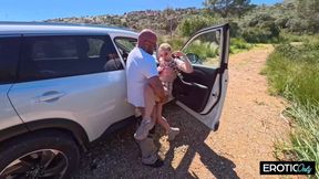 German Grandpa Meets a Hot Blonde for an Unforgettable Outdoor Hookup
